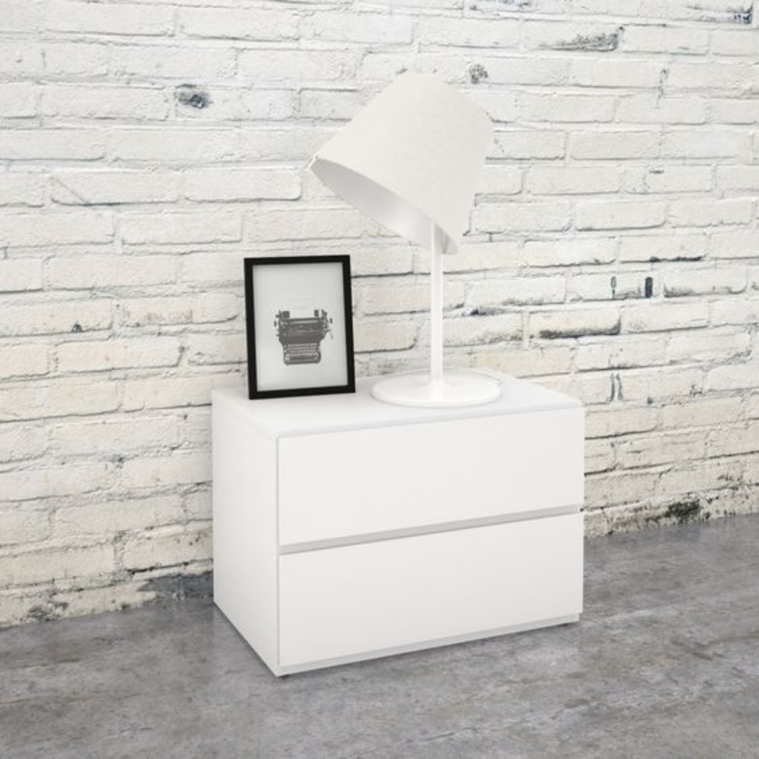 Buró Minimalista de madera blanco