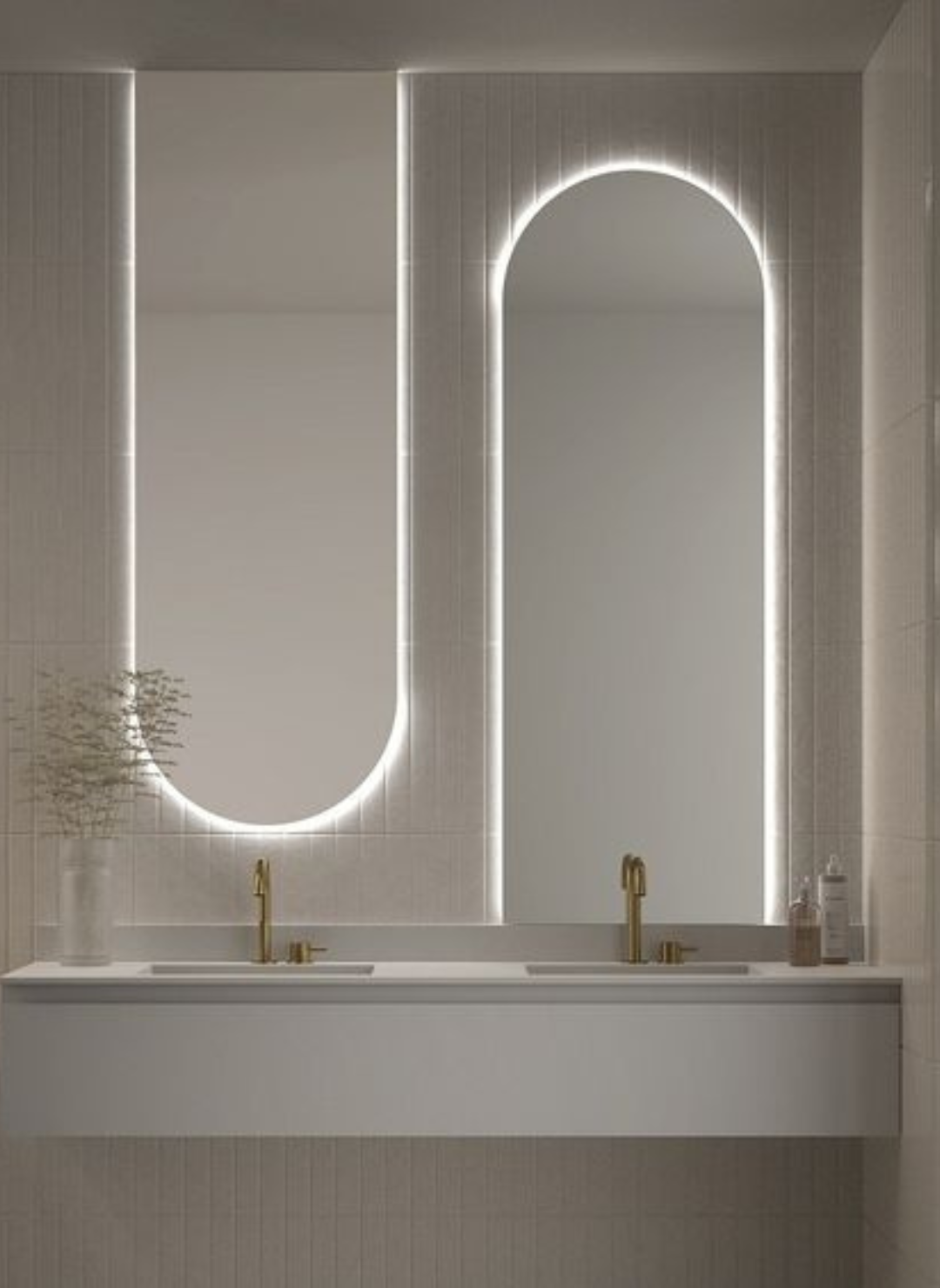 Set Decorativo Desmound: Par de Espejo con LED